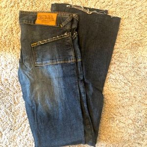 Vintage Y2K Von Dutch stretch jeans blue/black